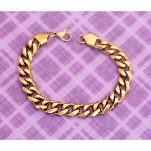 Vintage Simple Curb Chain Bracelet 9 Inch- V12